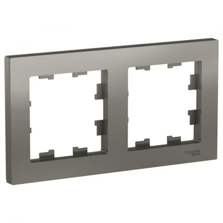 Рамка 2-постовая Systeme Electric AtlasDesign сталь ATN000902