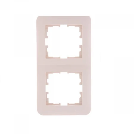 Рамка 2-ая вертикальная Lezard Karina Life кремовая 708-0300-152