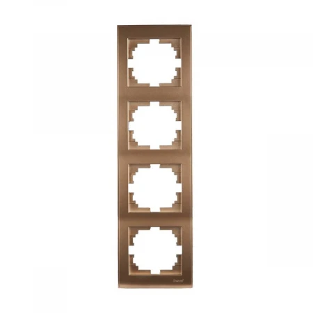 Рамка 4-ая вертикальная Lezard Rain бронза 703-3131-154