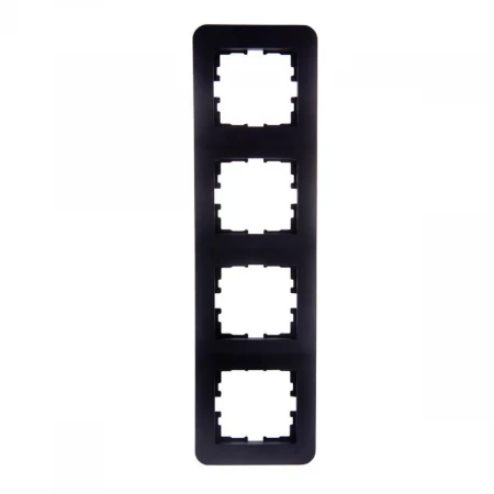 Рамка 4-ая вертикальная Lezard Karina Life черная 708-4200-154