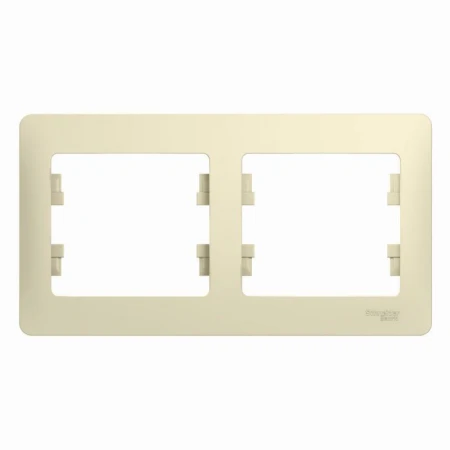 Рамка 2-постовая Systeme Electric Glossa бежевая GSL000202