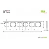Рамка 6-постовая Liregus Epsilon шампань 28-3226 Рамка 6-постовая Liregus Epsilon шампань 28-3226
