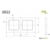 Рамка 2-постовая Liregus Epsilon серебро 28-1902 Рамка 2-постовая Liregus Epsilon серебро 28-1902