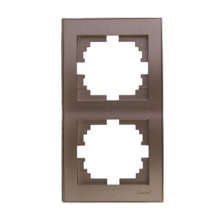 Рамка 2-ая вертикальная Lezard Rain бронза 703-3131-152