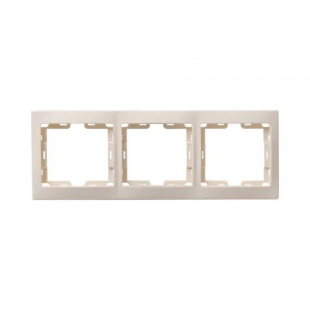 Рамка 3-постовая IEK Kvarta кремовая EMK30-K33-DM