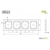 Рамка 4-постовая Liregus Epsilon серебро 28-1904 Рамка 4-постовая Liregus Epsilon серебро 28-1904