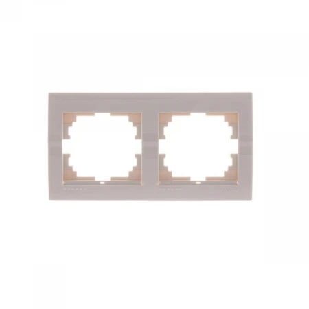 Рамка 2-ая горизонтальная Lezard Deriy кремовая 702-0300-147