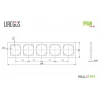 Рамка 5-постовая Liregus Epsilon антрацит 28-1205 Рамка 5-постовая Liregus Epsilon антрацит 28-1205