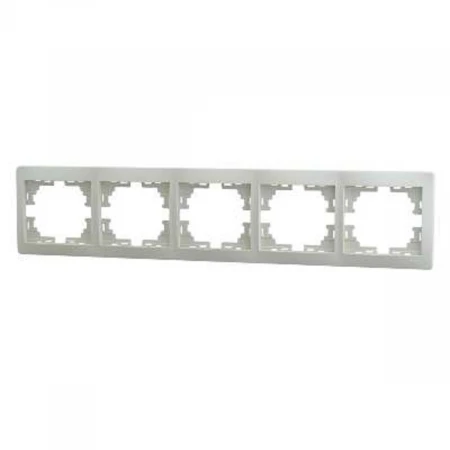 Рамка 5-ая горизонтальная Lezard Mira кремовая 701-0300-150