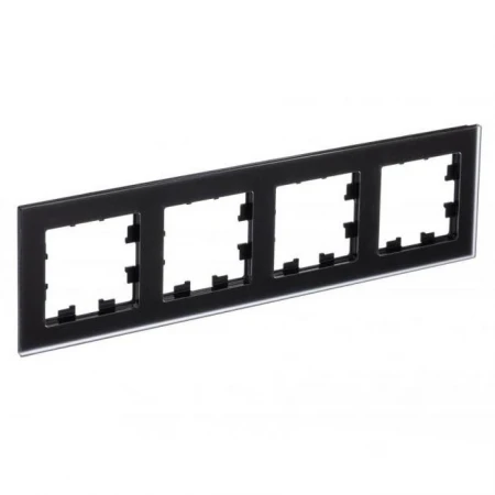 Рамка 4-постовая Systeme Electric AtlasDesign Nature черная ATN331004