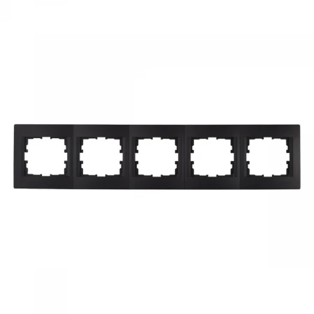 Рамка 5-ая горизонтальная Lezard Karina черная 707-4200-150