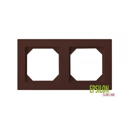 Рамка 2-постовая Liregus Epsilon коричневый 28-152