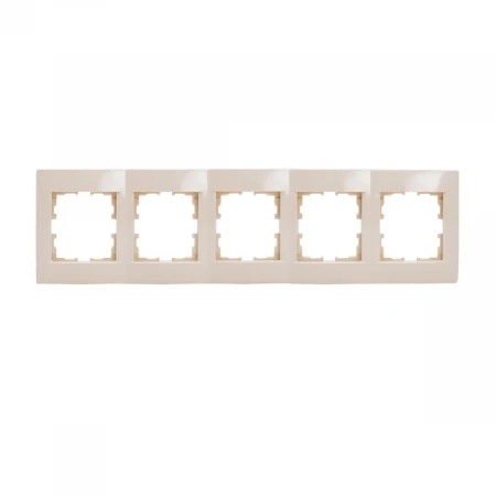 Рамка 5-ая горизонтальная Lezard Karina кремовая 707-0300-150
