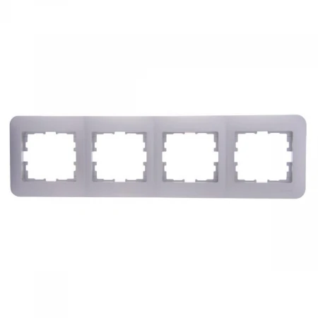 Рамка 4-ая горизонтальная Lezard Karina Life серебро 708-4300-149
