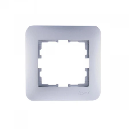 Рамка 1-ая горизонтальная Lezard Karina Life серебро 708-4300-146