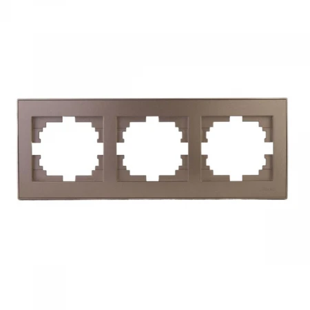 Рамка 3-ая горизонтальная Lezard Rain бронза 703-3131-148