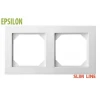 Рамка 2-постовая Liregus Epsilon белый 28-0422