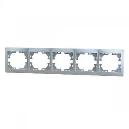 Рамка 5-ая горизонтальная Lezard Mira серебро 701-1000-150