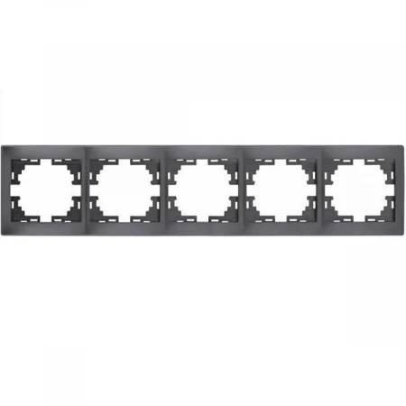 Рамка 5-ая горизонтальная Lezard Rain черная 703-4141-150