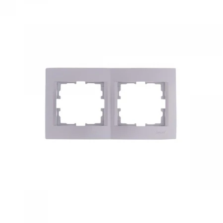 Рамка 2-ая горизонтальная Lezard Karina серебро 707-4300-147