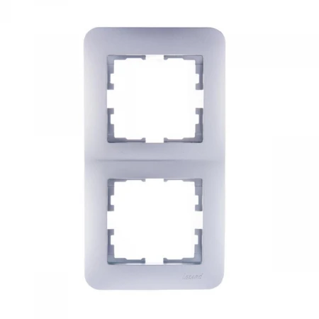 Рамка 2-ая вертикальная Lezard Karina Life серебро 708-4300-152