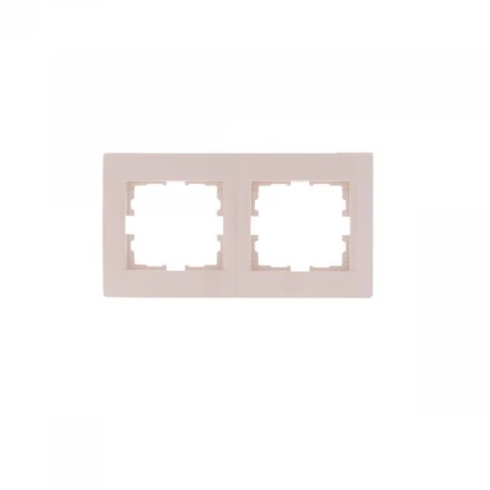 Рамка 2-ая горизонтальная Lezard Karina кремовая 707-0300-147