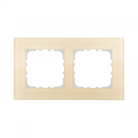 Рамка LK Studio 2-постовая, натуральное стекло (кремовый) LK80 844217-1