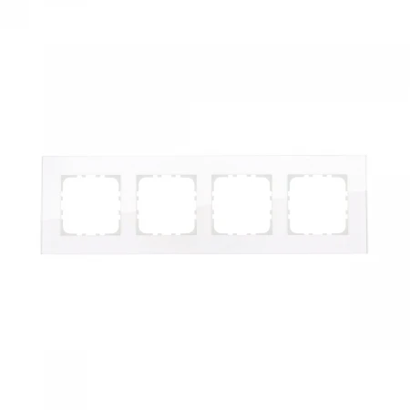 Рамка LK Studio 4-постовая, натуральное стекло (белый) LK80 844413-1