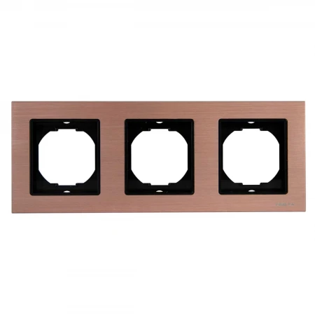 Рамка 3-постовая Vesta-Electric Exclusive Silver Champagne шампань FRM050301BSH