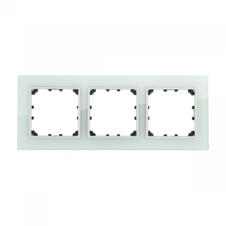 Рамка LK Studio 3-постовая из натурального светлого стекла LK60 864311-1