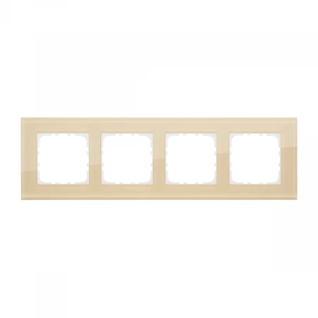 Рамка LK Studio 4-постовая, натуральное стекло (кремовый) LK80 844417-1