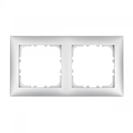 Рамка LK Studio 2-постовая (серебристый металлик) LK60 864203-1