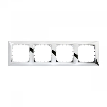 Рамка LK Studio 4-постовая (блестящее серебро) LK60 864443-1