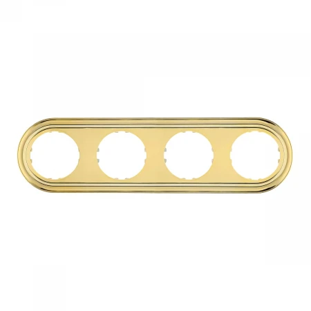 Рамка LK Studio 4-постовая круглая (золото) LK Vintage-Classic 889416-1