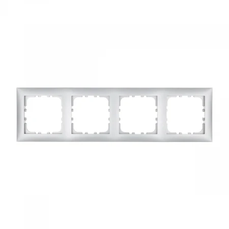 Рамка LK Studio 4-постовая (серебристый металлик) LK60 864403-1