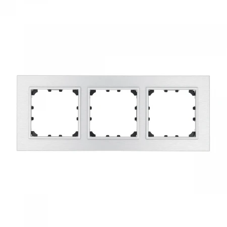 Рамка LK Studio 3-постовая из натурального анодированного алюминия LK60 864323-1