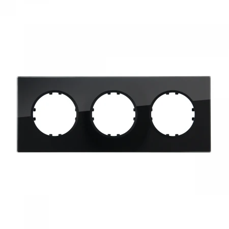 Рамка LK Studio 3-постовая квадрат из натурального темного стекла Vintage 884310-1