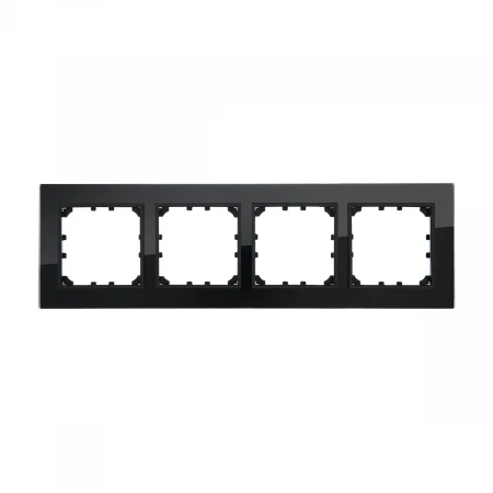 Рамка LK Studio 4-постовая из натурального темного стекла LK60 864410-1