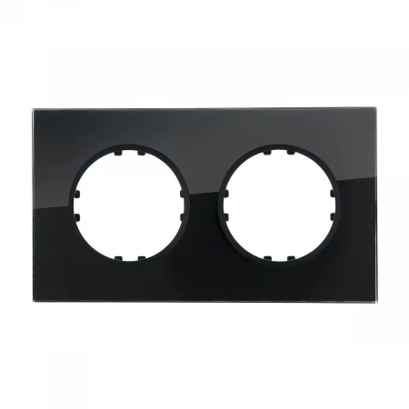 Рамка LK Studio 2-постовая квадрат из натурального темного стекла Vintage 884210-1