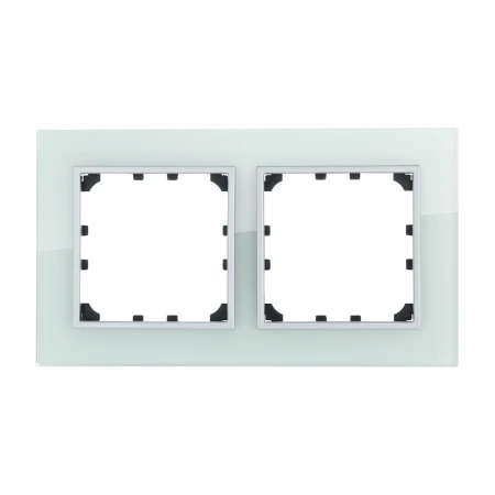 Рамка LK Studio 2-постовая из натурального светлого стекла LK60 864211-1