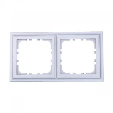 Рамка LK Studio 2-постовая (серебристый металлик) CLASSIC 894203-1