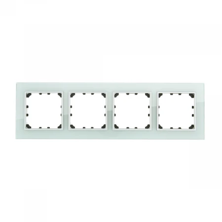 Рамка LK Studio 4-постовая из натурального светлого стекла LK60 864411-1