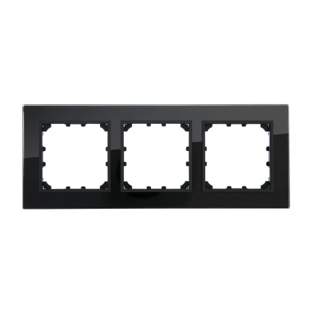 Рамка LK Studio 3-постовая из натурального темного стекла LK60 864310-1