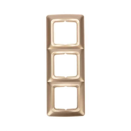 DEA Рамка 3-я горизонтальная Золотой Металлик KRANZ KR-78-0317