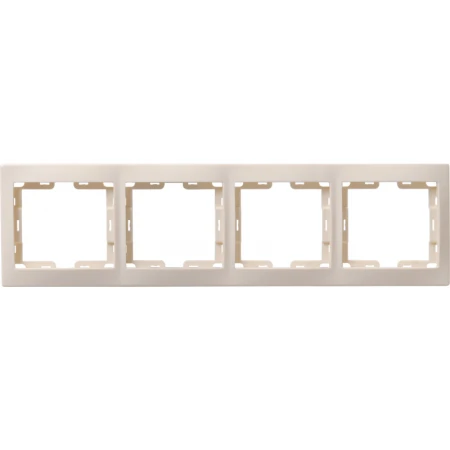 KVARTA Рамка 4-местная вертикальная РВ-4-ККм кремовый IEK EMK41-K33-DM