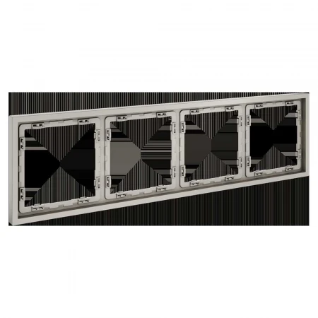 Рамка пластиковая Voltum S70 на 4 поста, (кашемир) VLS100403