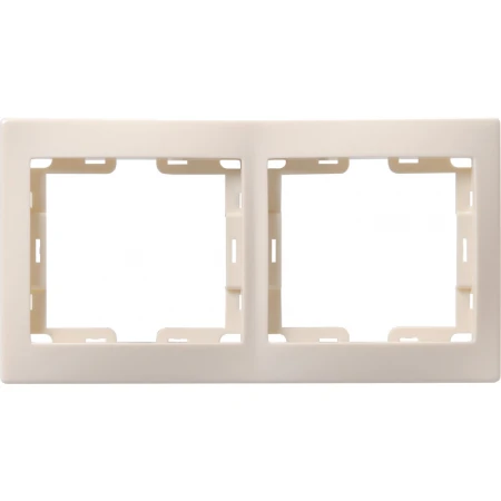 KVARTA Рамка 2-местная вертикальная РВ-2-ККм кремовый IEK EMK21-K33-DM