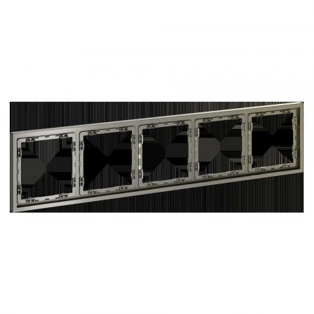 Рамка пластиковая Voltum S70 на 5 постов, (шелк) VLS100504