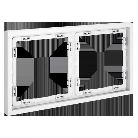 Рамка пластиковая Voltum S70 на 2 поста, (белый матовый) VLS100202