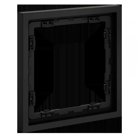 Рамка пластиковая Voltum S70 на 1 пост, (черный матовый) VLS100108